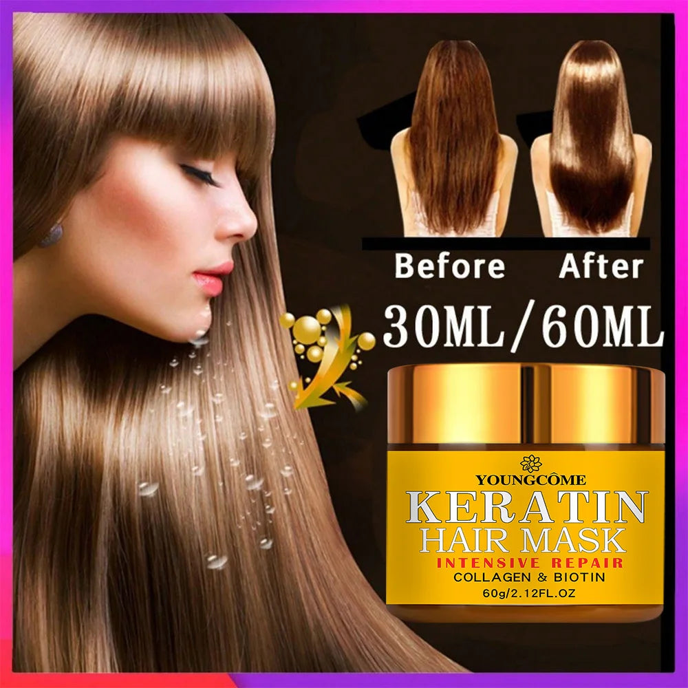 Hair Repair Hair Mask Biotin Collagen Keratin Treatment Hair Conditioner Hair Essential Oil Nourishing for Dry Damaged