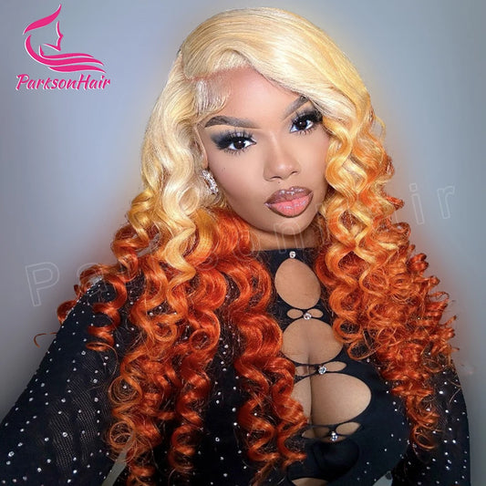 Ginger Orange Wear Go Glueless Wig 13X6 HD Highlight Colored Lace Front Wig Deep Wave 13X4 White Lace Frontal Wigs For Women