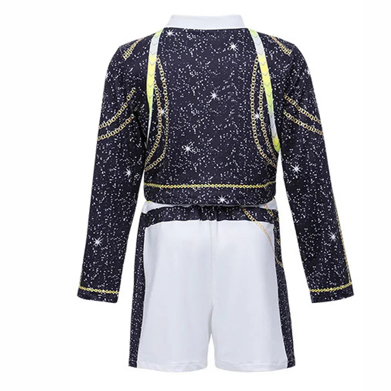 Girls' Clothing Sets Children's Cartoon Cosplay Suits Kids K-Pop Stage Performance 2Pcs Girls' Movie Role-playing Costume Outfits