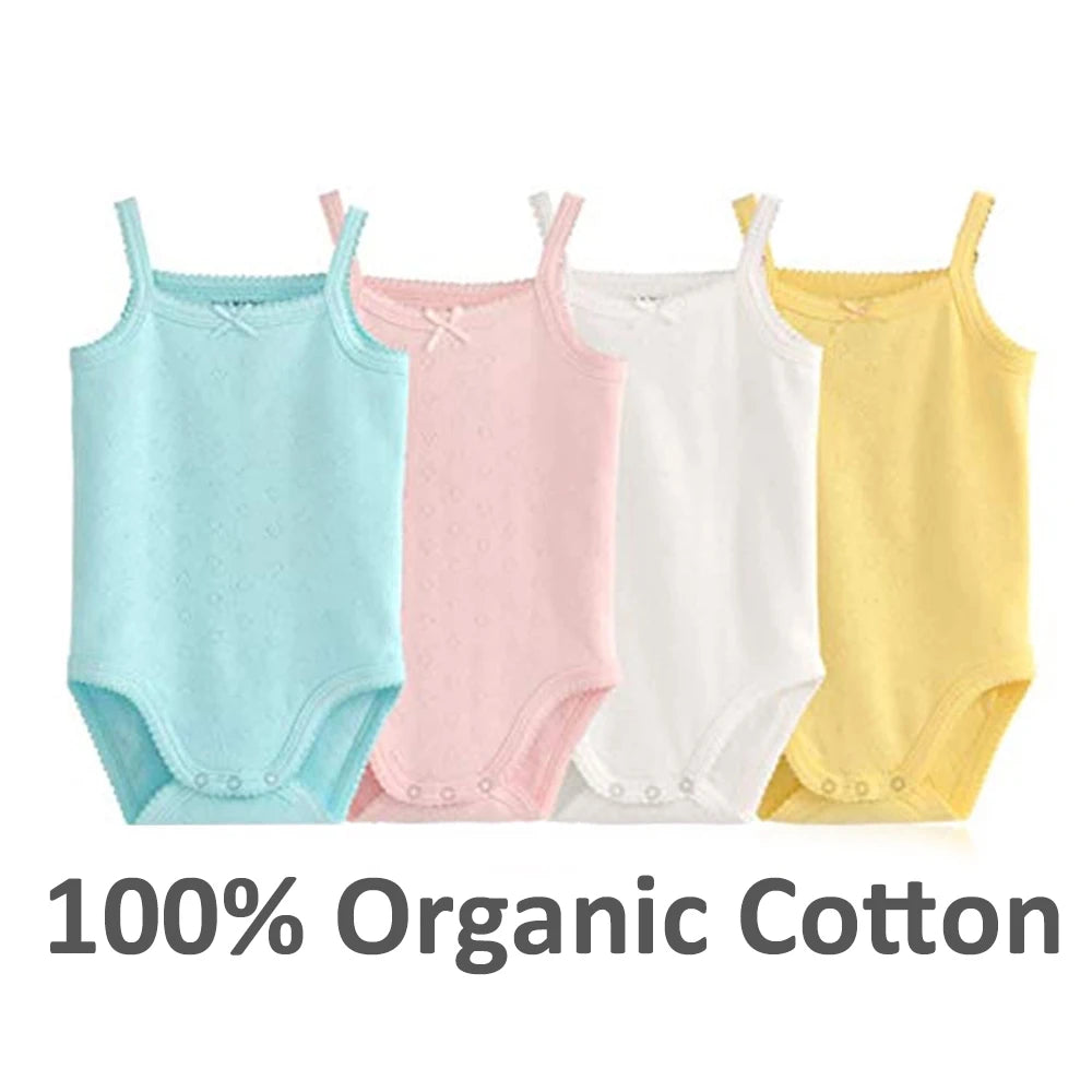 Body Bébé Fille | Sans Manches | Romper Coton | Combinaison Été | Nouveau-Né & Tout-Petits (v2)