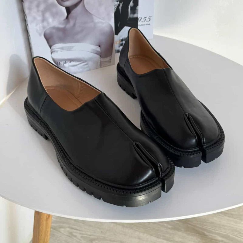 2025 Chunky Platform Tabi Loafers Women Luxury Designer Split Toe 35-45 Unisex Concise Fashion Flat Slip-on Pig Trotter Shoes