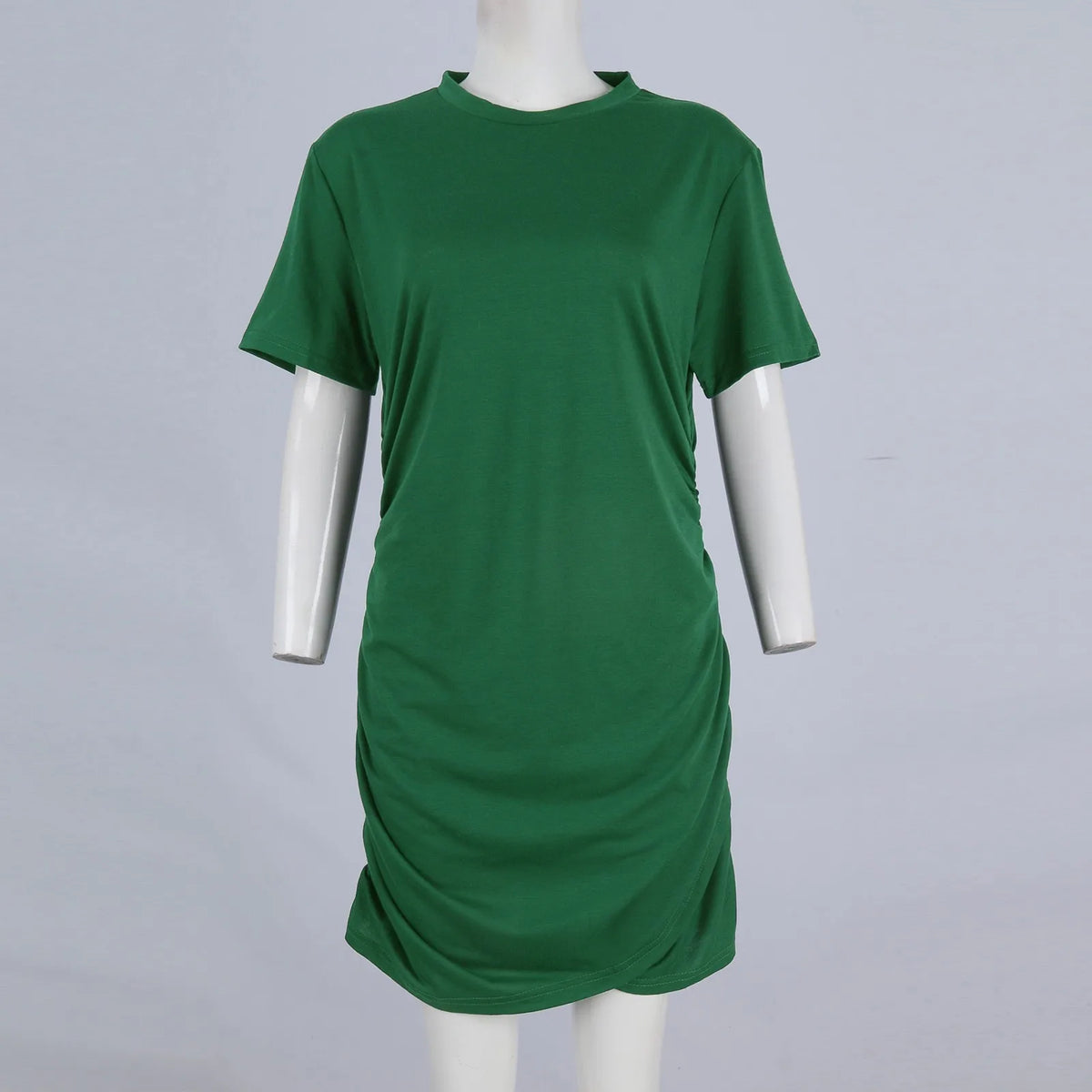 Robe Bodycon Femme Courte | Uni Col Rond Manches Courtes | Coupe Ajustée Sexy Casual | Été