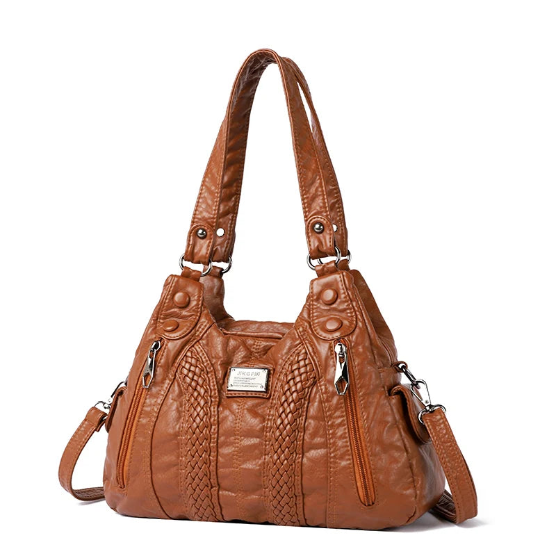Fashion Leather Handbag for Women Shoulder Bags Genuine Sheepskin Crossbody Bag for Women Messenger Bag Tote Moms Bag