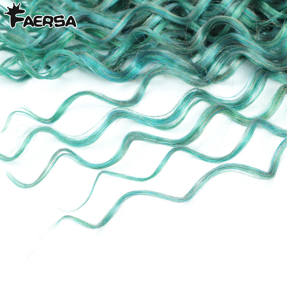 Deep Wavy Twist Crochet Hair Afro Curls Water Wave Crochet Braids Synthetic Curly Braiding Hair Extensions For Women 18 24 Inch