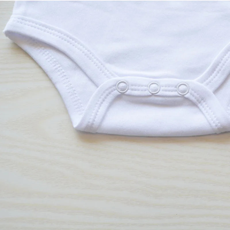 Lot 3 Bodys Bébé | 100% Coton | Nouveau-Né Été | Combinaison Romper | Blanc (v2)