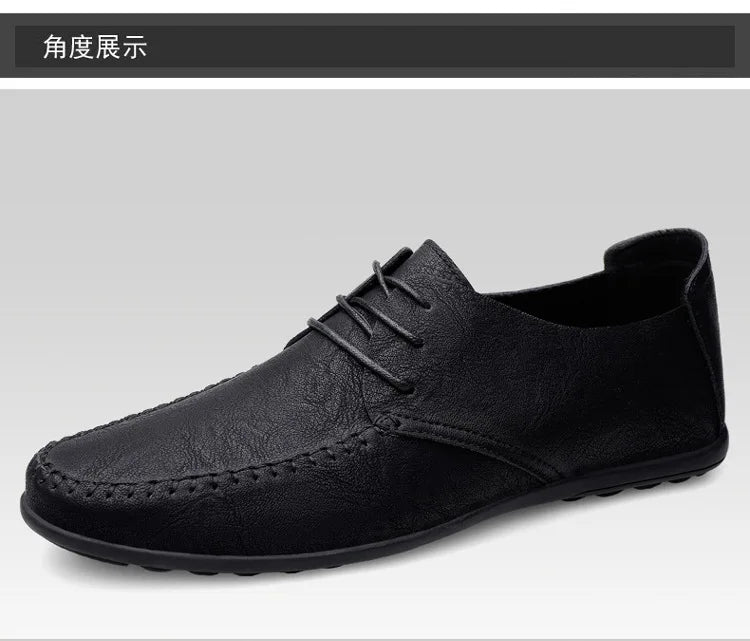 Mocassins Homme Mariage | Cuir Fendu Blanc | Chaussures Conduite Légères | Slip-On Casual Élégant 2026
