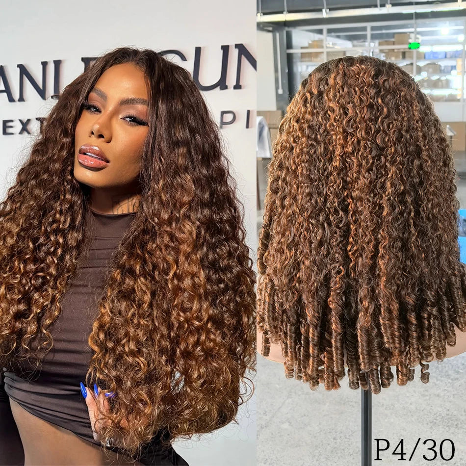 Perruque Burmese Curly 100% | 5x5 Lace Closure Glueless | 300% Densité | Wear & Go | Pré-Pluçuée
