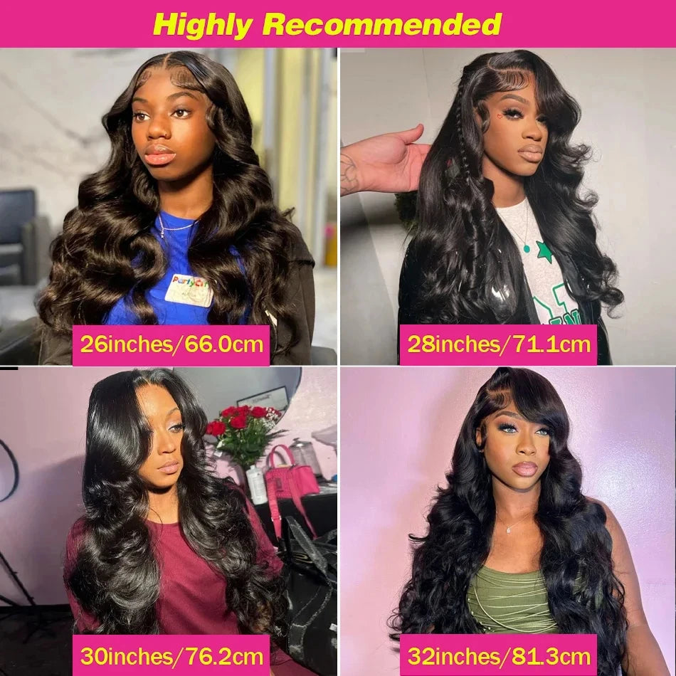 40 Inch Body Wave 13x6 HD Lace Frontal Wigs Human Hair Wig 13x4 360 HD Lace Front Wig For Black Women Pre Plucked Brazilian Hair