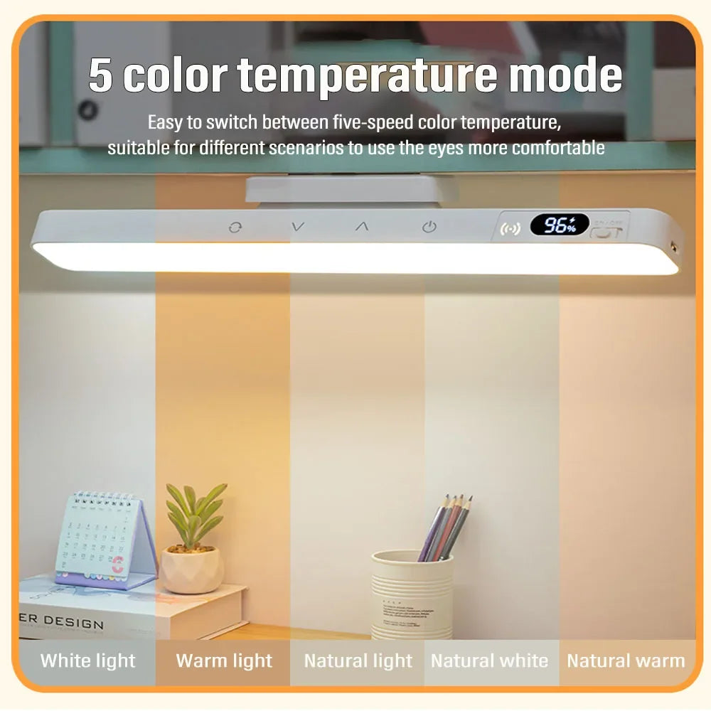 Lampe de Bureau Tactile Magnétique Rechargeable | Batterie Intégrée | Lecture, Miroir & Chevet