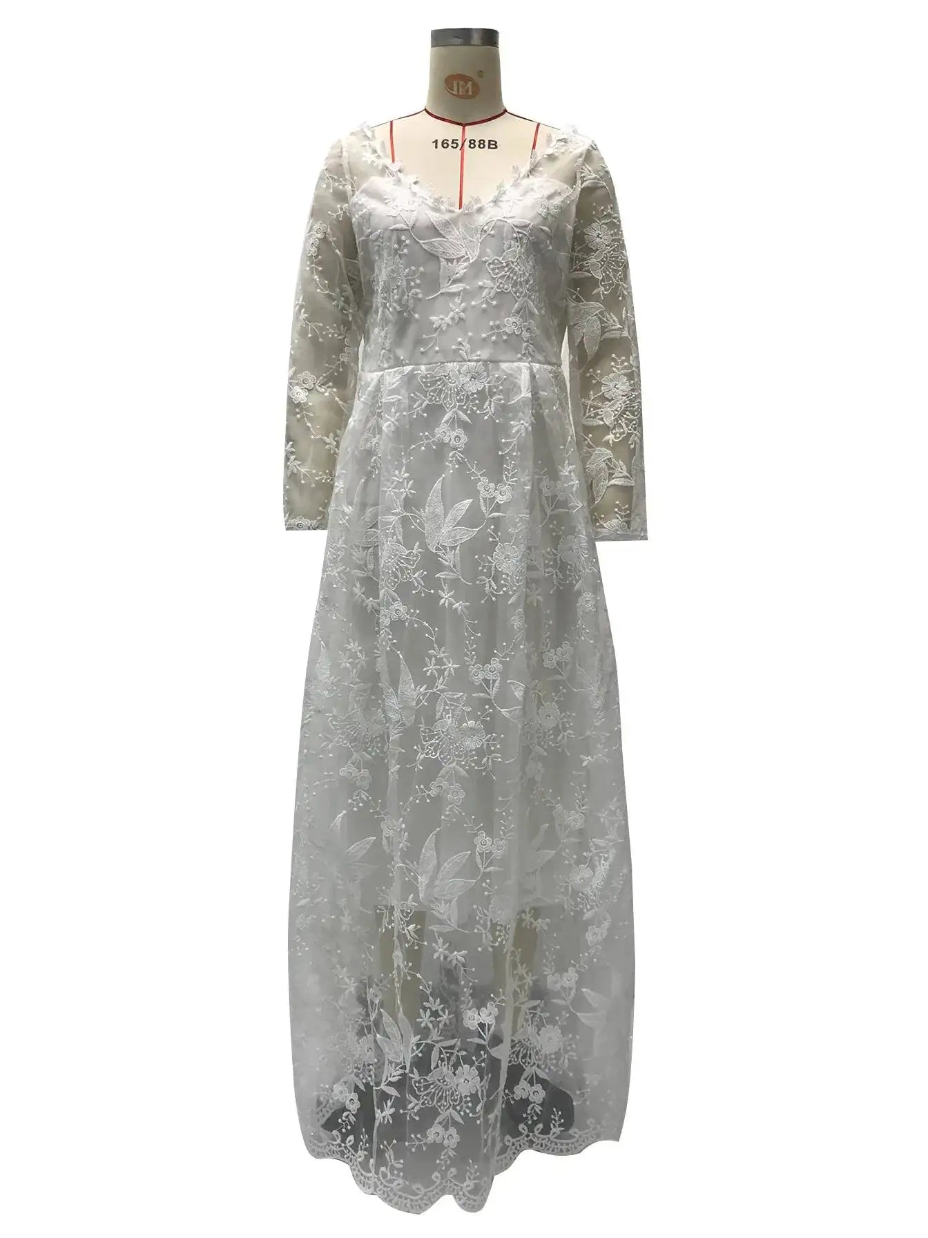 2026 New Women's Dress Lace Deep v Long Sleeve Dress Long Dress Long Dress Gown Vestidos De Festa