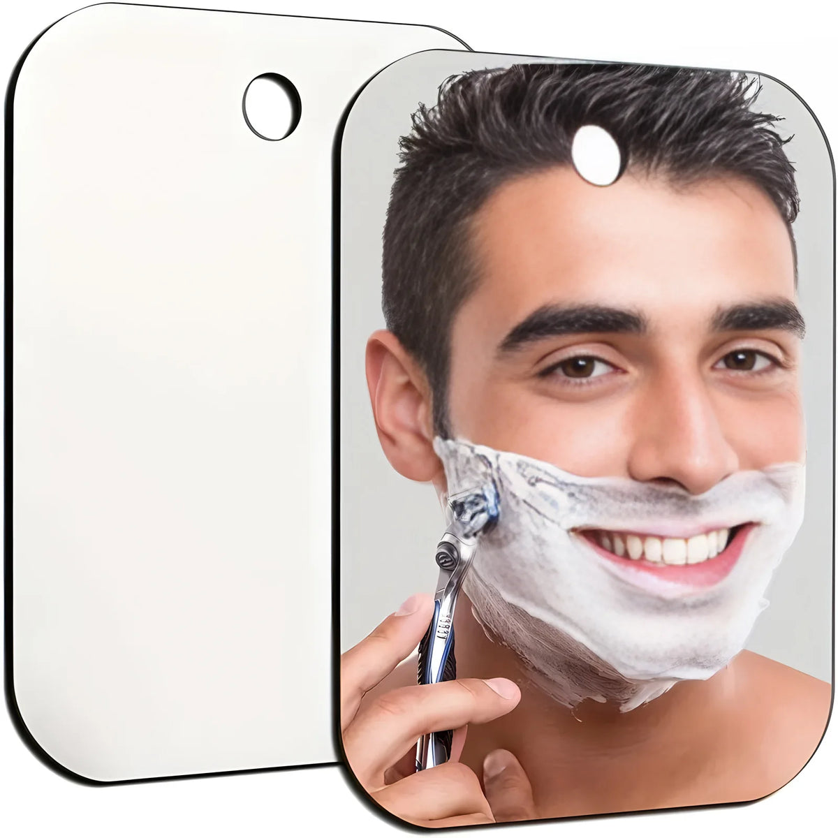 Miroir Acrylique Ventouse Douche | Antibuée | Portable Voyage | Maquillage & Rasage Salle de Bain