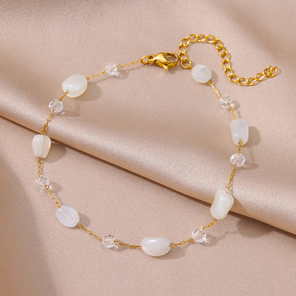 Bracelet de Cheville Femme Été | Chaîne Acier Inoxydable | Accessoires Plage | Bijou Pied Élégant