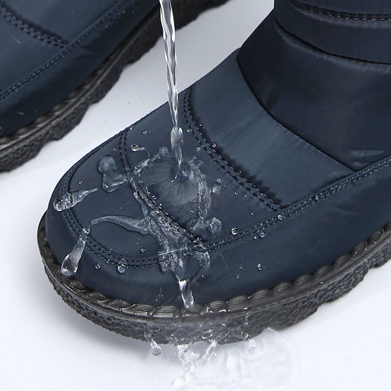 Bottes de Neige Femme 2026 | Fausse Fourrure Peluche | Cheville | Antidérapantes | Grande Taille