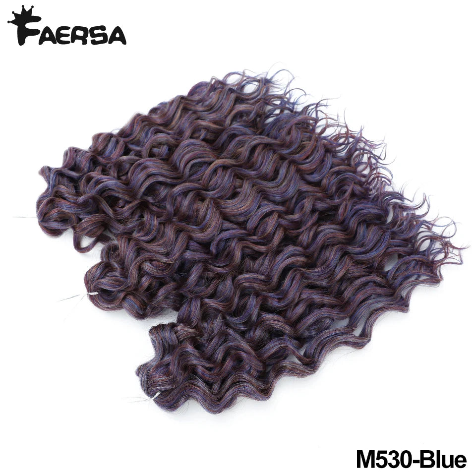 Deep Wavy Twist Crochet Hair Afro Curls Water Wave Crochet Braids Synthetic Curly Braiding Hair Extensions For Women 18 24 Inch