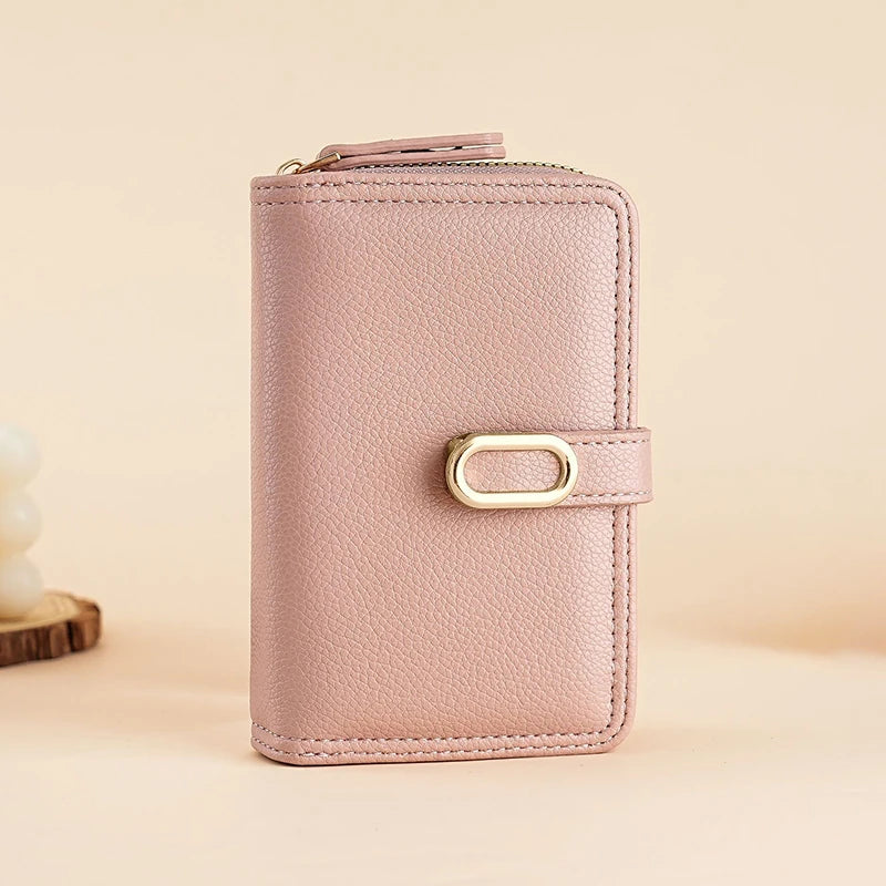Women's Wallet with Zip Coin Pocket PU Leather Purses for Women Lychee Pattern Wallets and Handbags Money Bags Simple Billfold