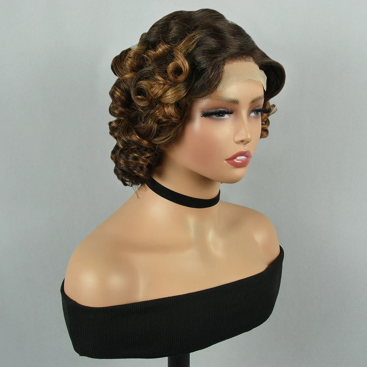 High Peruvian Romance Curly Bob 100% Human Hair Wigs Glueless Deep Water Wave HD Lace Front 13x4 4x4 Transparent Lace Front Wig