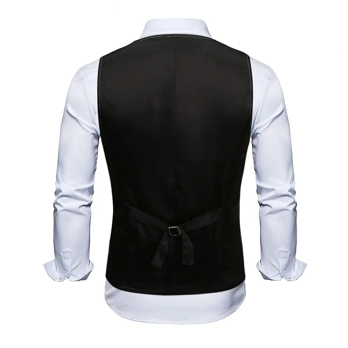 Luxury Vest for Men V-neck Slim Sparkling Tailcoat Solid Plain Waistcoat Bowtie Set Wedding Party Formal Sleeveless Jacket