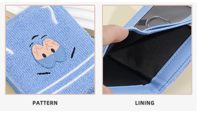 Portefeuille Peluche Dessin Animé Femme | Doux & Moelleux | Porte-Monnaie Fermeture Éclair PU | Cadeau Filles