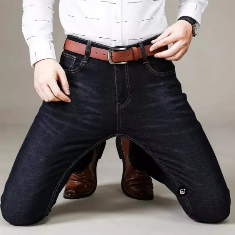Jean droit légèrement extensible pour homme | Taille mi-haute