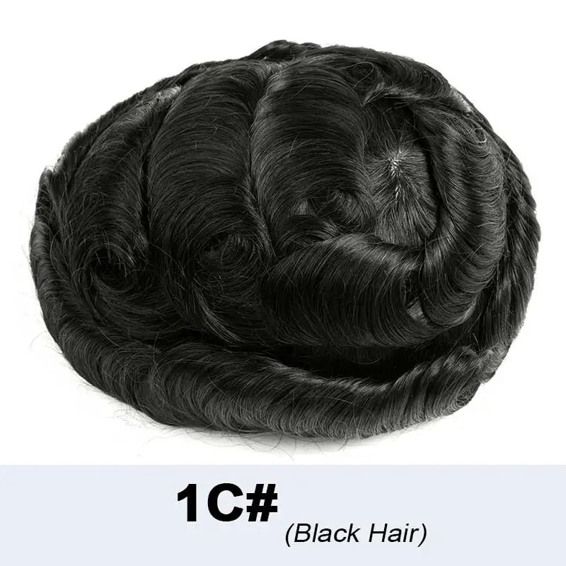 Perruque Tresses Twist Homme Indétectable | Prothèse Capillaire Crochet | Peau | Hair System | Homme Noir
