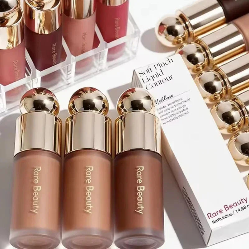 Rare Beauty Always Sunny Happy Sol Silky Three-dimensional Bronze Contour Stick Natural Matte Blusher Highlight Gloss Mirror