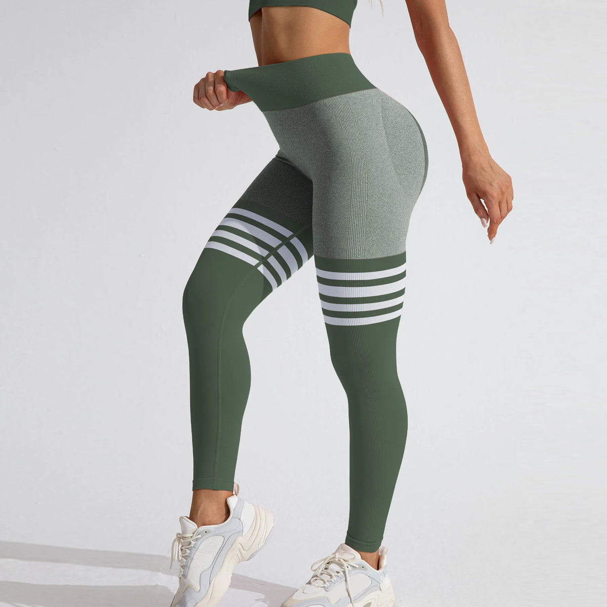Legging Femme Dos V | Gym & Fitness | Taille Haute Élastique | Scrunch Yoga Sport | S-XL
