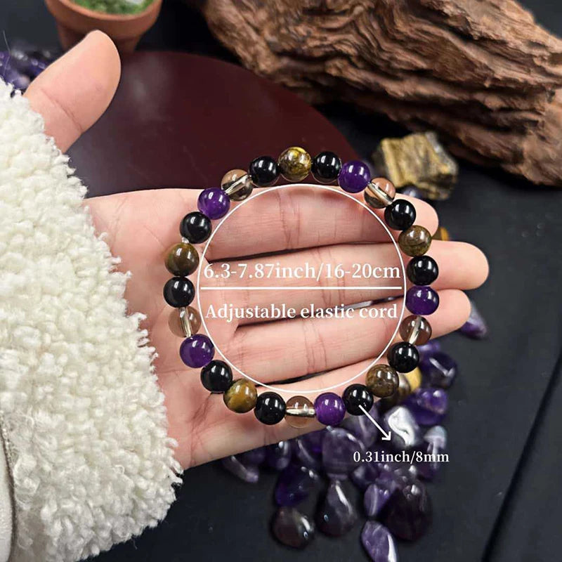 Stylish Unisex Beaded Bracelets with Natural Stones, Multi-Function Fashion Jewelry, Excellent Present for Loved Ones