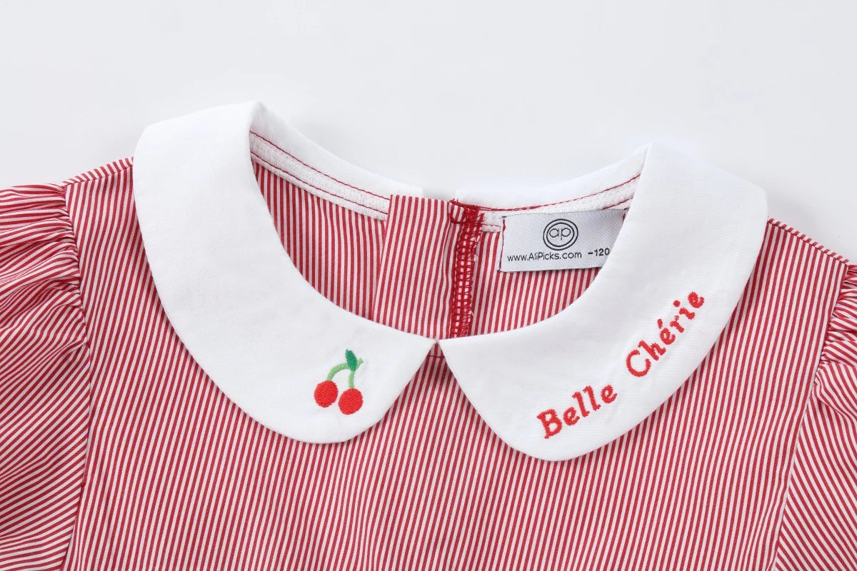 AP SS26 Friday Night Pinstripe Collection Kids Boys Girls Cotton Striped Maxi Dress Shirt Baby Set Family Matching Clothing