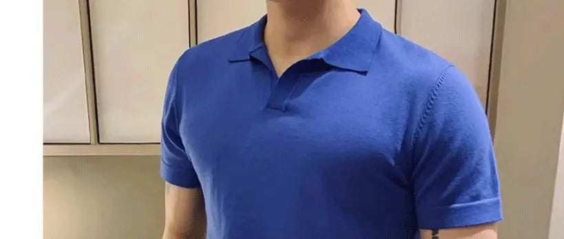 Polo en maille uni pour homme | Manches courtes