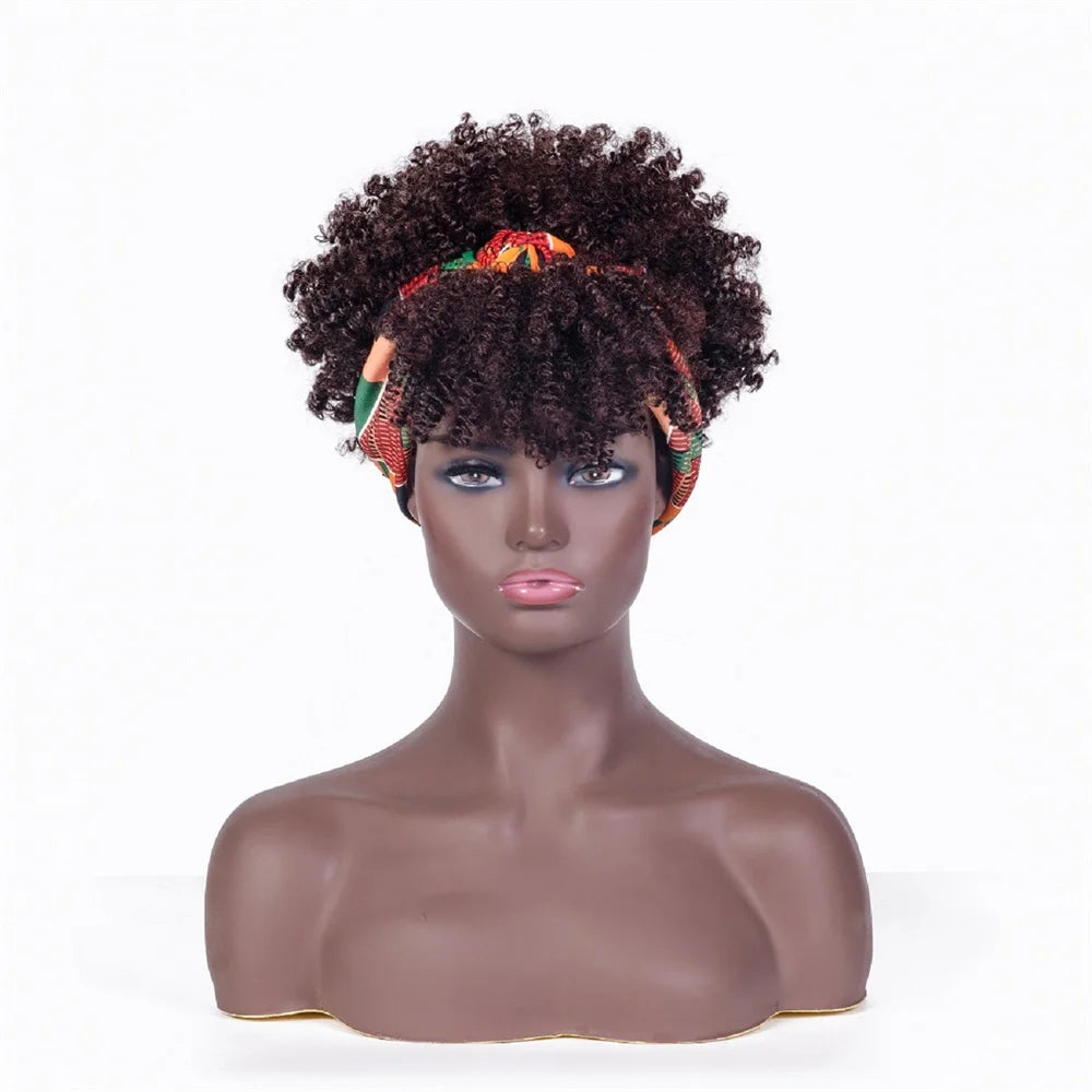 Perruque Headband Tresses Africaines Synthétique | 3 Brins | Queue de Cheval | Couvre-Cheveux | Fibre | Femme