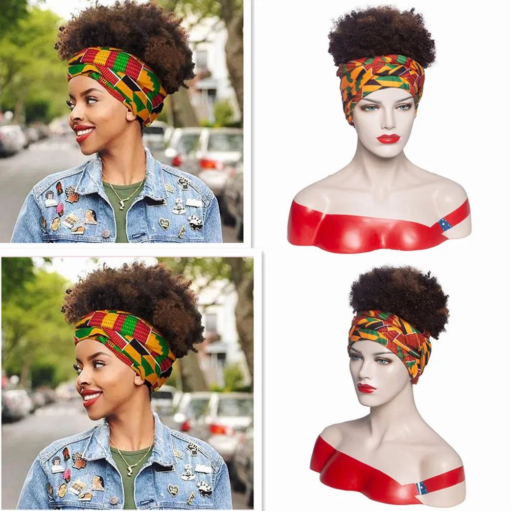 Perruque Headband Tresses Africaines Synthétique | 3 Brins | Queue de Cheval | Couvre-Cheveux | Fibre | Femme
