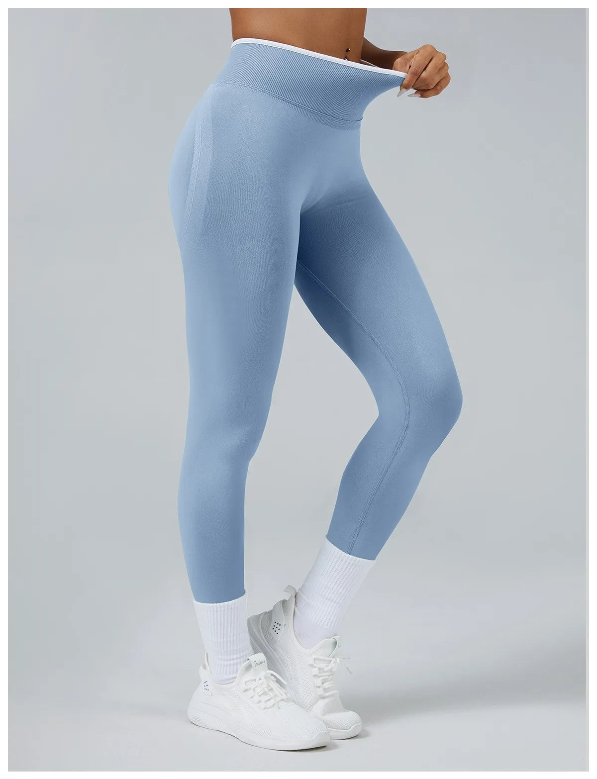 Women's Mid-Waist Seamless Yoga Leggings Push-Up Sports Fitness Running Pants Hip Lift High Elastic Gym Leggings Sport Leggings