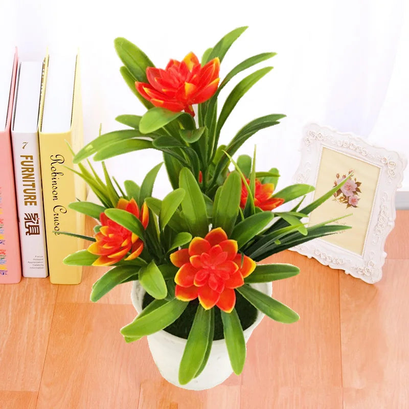 Plante Artificielle Pot Fleurs Simulées | Décor Bureau, Maison & Fête | Bonsaï & Balcon