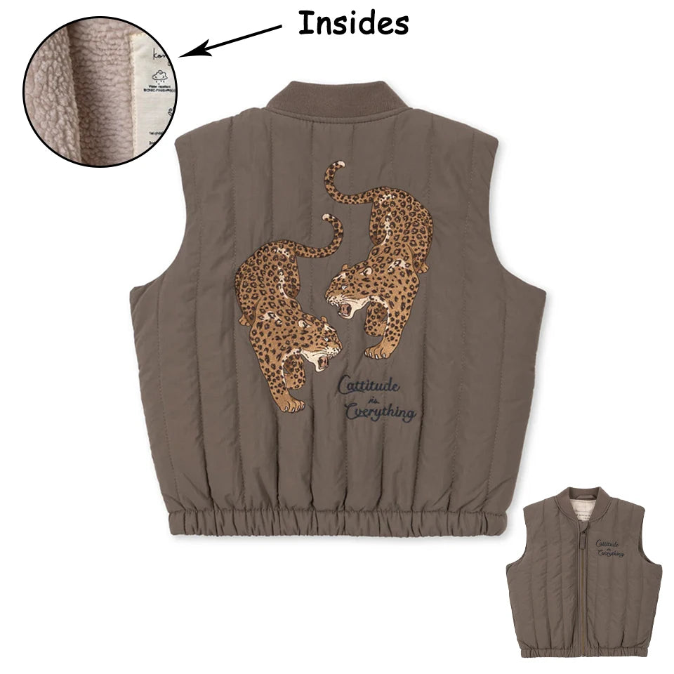 Manteau Polaire Paillettes Fille | Laine d'Agneau | Broderie Garçon | Vêtement Enfant Hiver