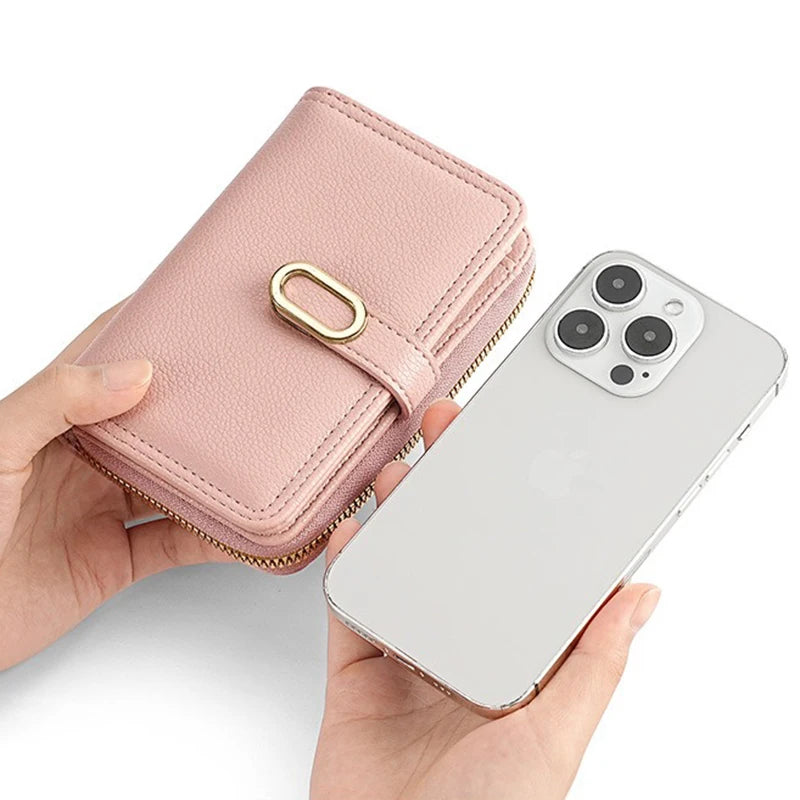 Women's Wallet with Zip Coin Pocket PU Leather Purses for Women Lychee Pattern Wallets and Handbags Money Bags Simple Billfold