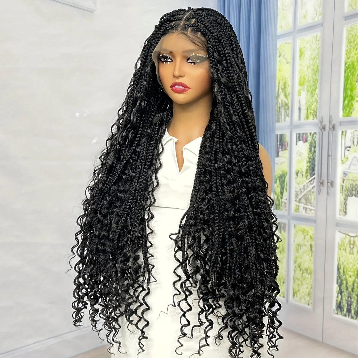 Dreadlocks Braided Wigs Synthetic Locs Full Lace Wig Female Braids Full Lace Wigs Women African Box Braids Hair Wigs For Woman