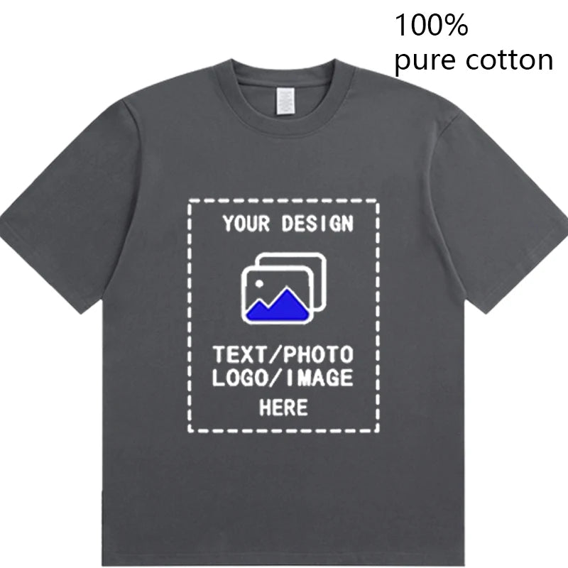 Custom-Made Men's T-Shirts Are Suitable for Team Gatherings, Gyms, and Sports Cotton Round-Neck Short-Sleeved Shirts