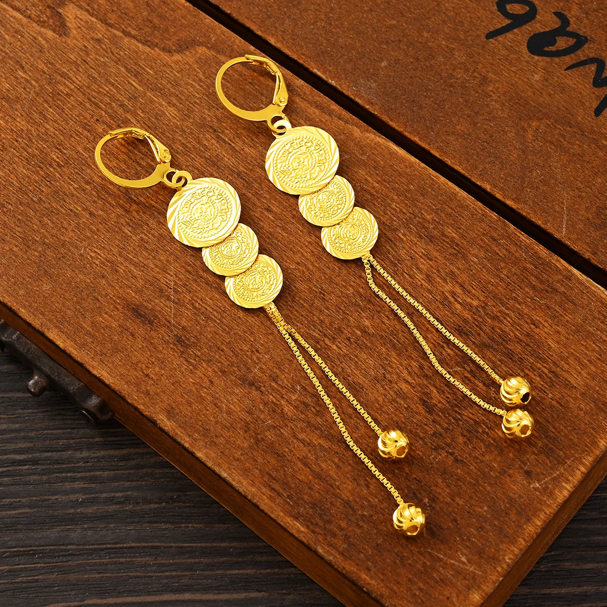Fashion Jewelry Sets Classical Necklaces Earrings Set Gold Color Brass,Arab/Africa Wedding Bride's Dowry Women Girls Gifts