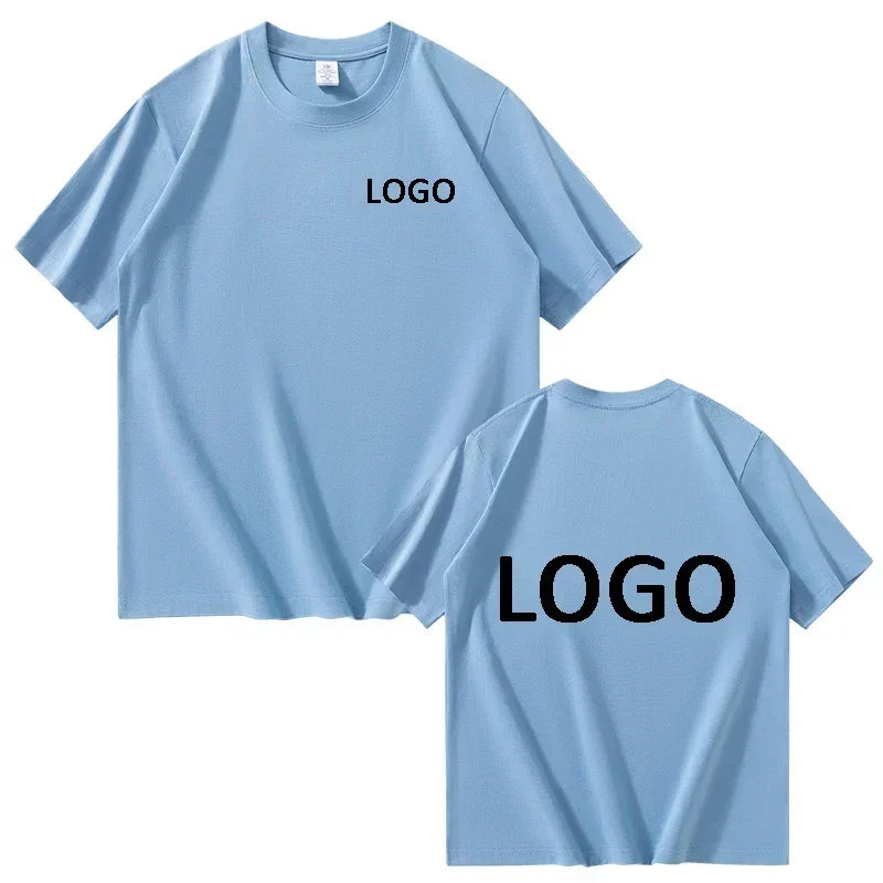Customized 100% Cotton Printed T-shirts Men Fashion Short Sleeve O-neck Tshirt Women Personality Streetwear Tee Tops Camiseta