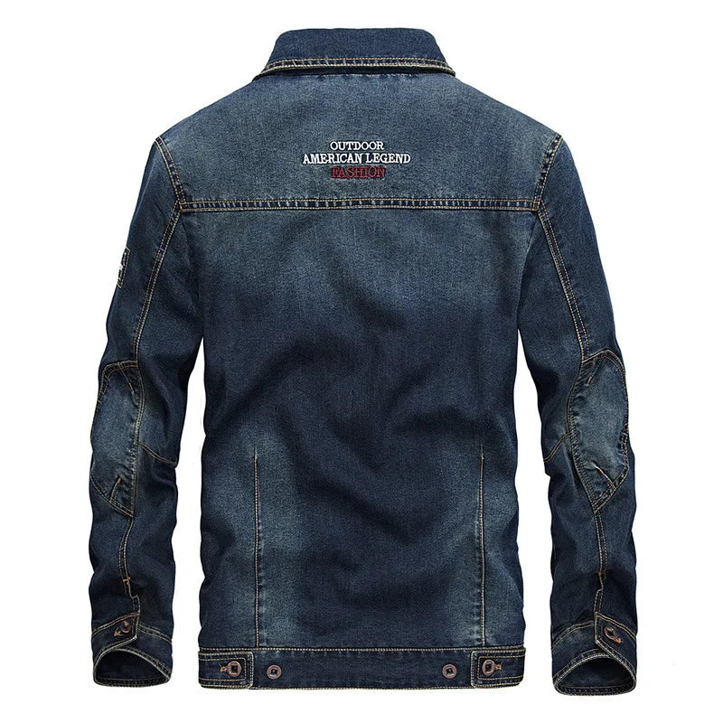 High Quality Men's Denim Jacket Coat 5XL Oversized Overcoat Spring Autumn Retro Cowboy Jacket Men Clothing Casual Outerwear