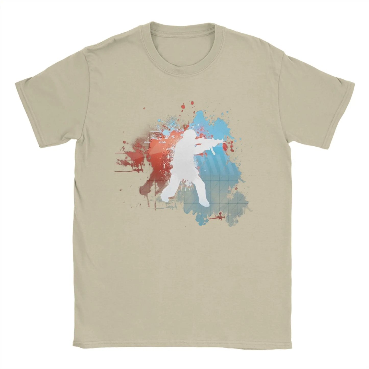 Men's T-Shirts Counters Shooting Striking Go Awesome Cotton Tee Shirt Short Sleeve Game Silhouette T Shirts O Neck Clothes Gift