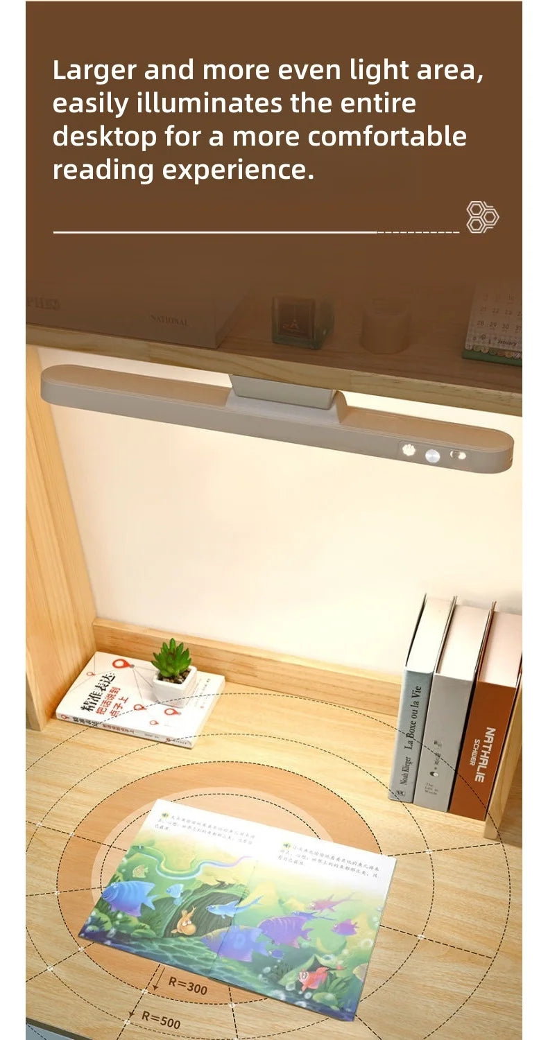 Lampe LED Magnétique Suspendue Rechargeable USB | 3 Couleurs Dimmable | Lecture, Placard & Armoire