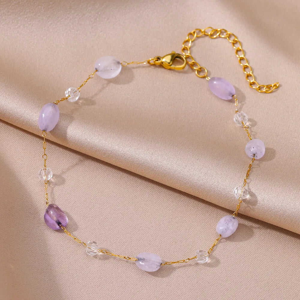 Bracelet de Cheville Femme Été | Chaîne Acier Inoxydable | Accessoires Plage | Bijou Pied Élégant