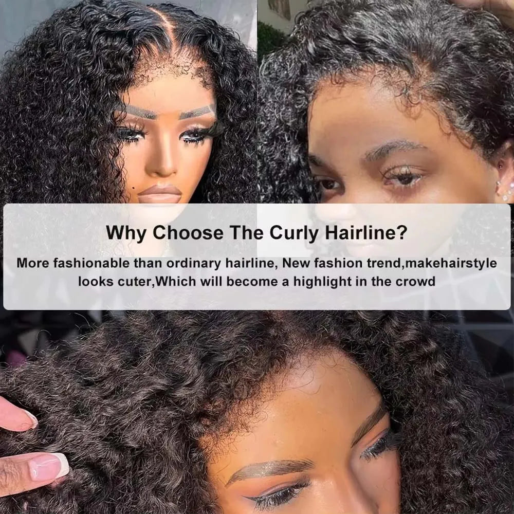 Perruque Lace Front Kinky Curly | 13x4 & 13x6 | Cheveux Humains | Frontal Lace Naturel