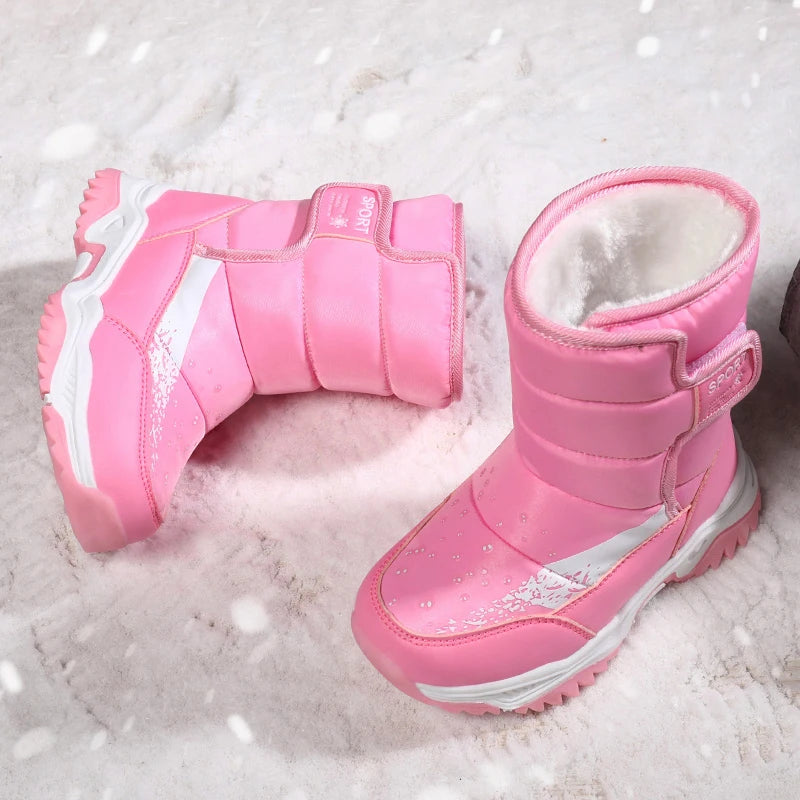 Bottes de Neige Enfants Princesse Élégantes | Imperméables Peluche | Garçons & Filles | Hiver Outdoor