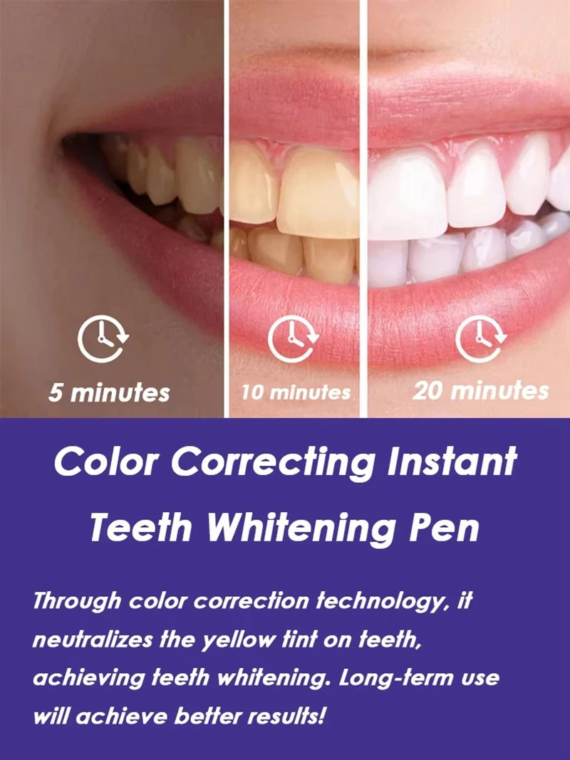 Magical Purple Teeth Whitening Pen, Fresh Breath, Stain Removal, Toothpaste, Oral Deep Cleaning, Teeth Cleaning Essence, Oral Care