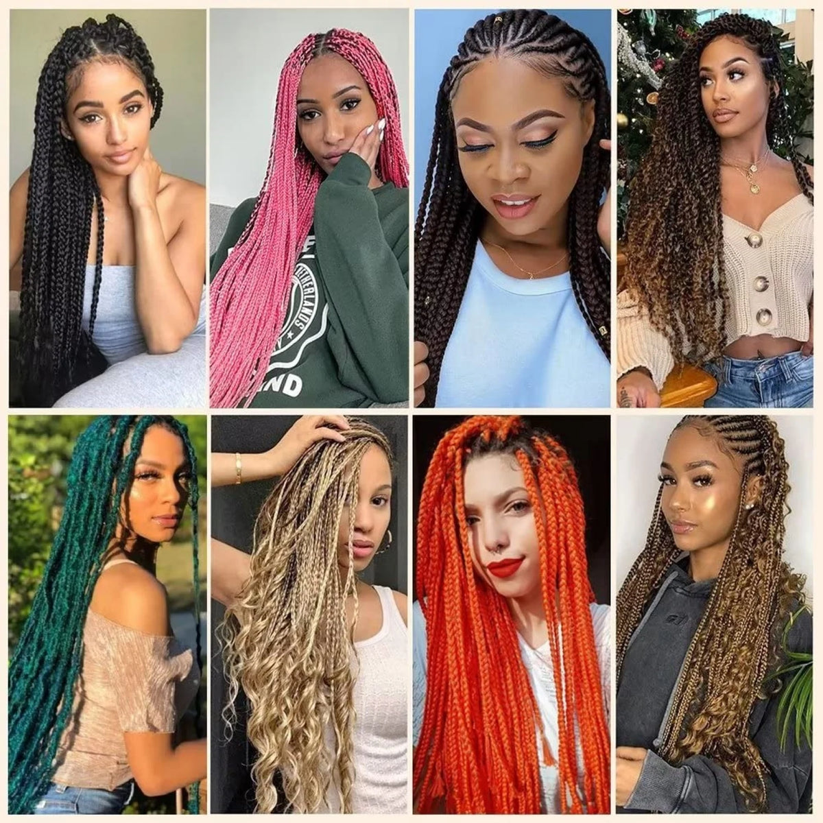 Extensions Tresses Crochet EZ Box Twist | Pré-Étirées | Synthétique Ignifuge | Pose Facile | Femme