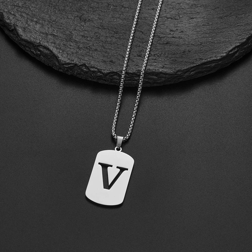 Collier Pendentif Initiale A-Z Délicat | Acier Inoxydable | Bijou Homme & Femme 2024 | Cadeau