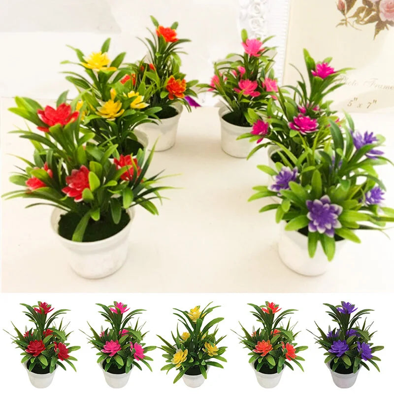 Plante Artificielle Pot Fleurs Simulées | Décor Bureau, Maison & Fête | Bonsaï & Balcon