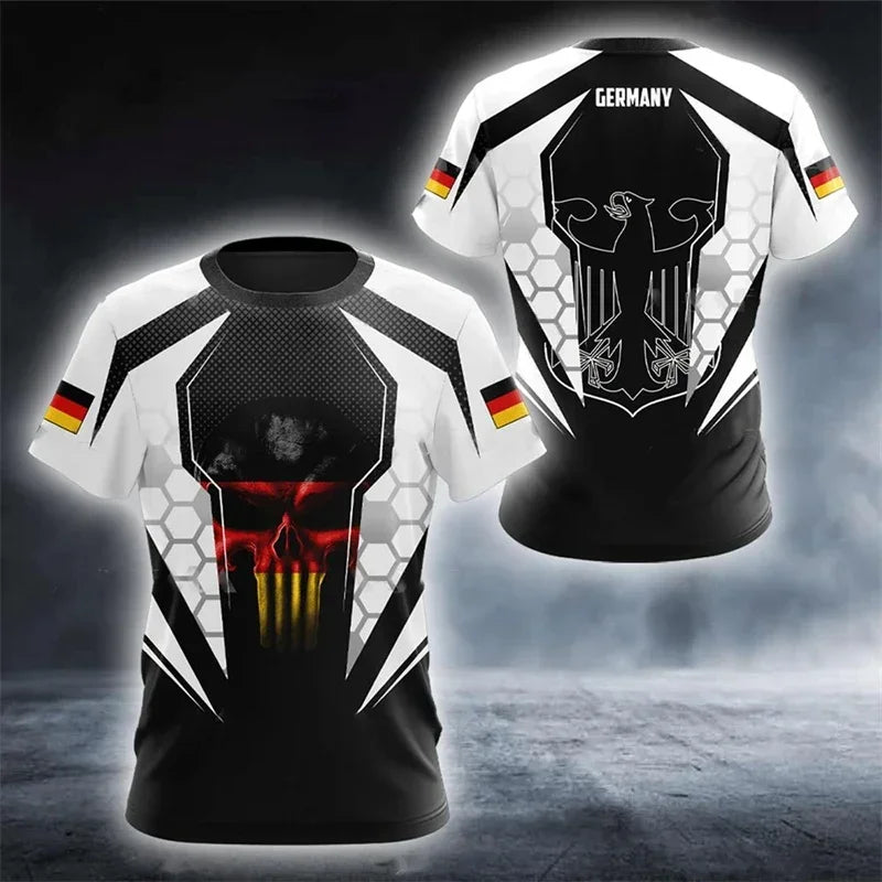 T-shirt à manches courtes pour homme | Motif drapeau allemand